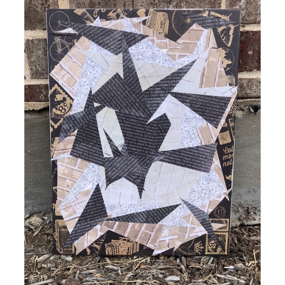 ✨Original Handmade Analog Collage on Canvas✨